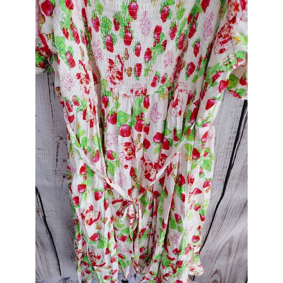 Hot Topic x Strawberry Shortcake NEW Smocked Puff Sleev Ruffle Babydoll Dress 3X - Picture 7 of 11